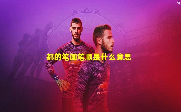 都的笔画笔顺是什么意思