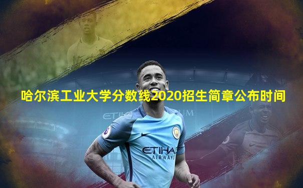 哈尔滨工业大学分数线2020招生简章公布时间