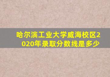 哈尔滨工业大学威海校区2020年录取分数线是多少