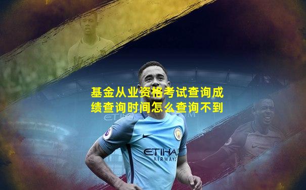基金从业资格考试查询成绩查询时间怎么查询不到